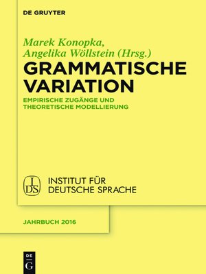 cover image of Grammatische Variation